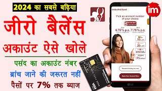 Indusind Bank ZERO Balance Account Opening Online 2024  Indusind account kaise open kare  Guide [upl. by Grous]