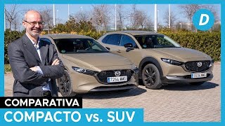 SUV o compacto ¿qué es mejor Mazda CX30 vs Mazda 3  Diariomotor [upl. by Qahsi]