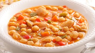 Garbanzos con Pollo  Receta muy fácil y deliciosa [upl. by Nythsa484]