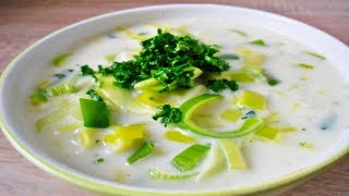 Rezept Porreesuppe schnell und einfach selber machen  vegetarisch  Leek Soup [upl. by Aenehs]