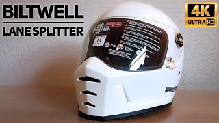 Unboxing Biltwell Lane Splitter Helmet  Reaction Review 4K [upl. by Aerdnaeel]