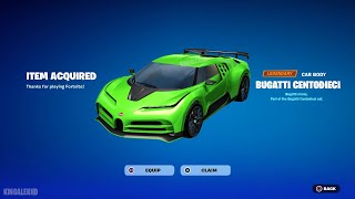 How To Get amp Unlocked Bugatti NOW FREE In Fortnite Unlocked Bugatti Rocket League Car [upl. by Dodds]