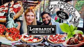 Eating at the oldest Pizzeria in America New York City’s Lombardi’s Pizza NYC  Little Italy 2022 [upl. by Adalheid823]