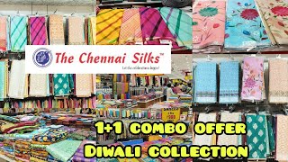 Chennai silks Diwali collection kora cotton dola silk saree 11 combo offer silk saree [upl. by Marga]