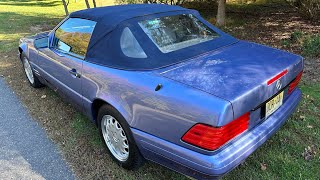 1997 MercedesBenz SL320 40th Anniversary 1 owner 24k miles SoftTop operation 102723 [upl. by Raffarty]