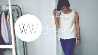 How to Make a Fitted HighLow Tank  WITHWENDY [upl. by Saiff]