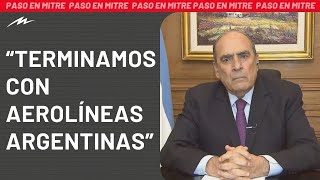 Guillermo Francos ratificó el cierre de Aerolíneas Argentinas si no aceptan su privatización [upl. by Neelrac]