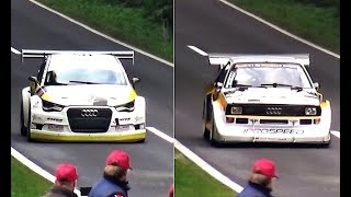 Audi Quattro S1 Vs Audi S1 quattro  Old School Group B Vs Modern Rx Monster [upl. by Leahciam705]