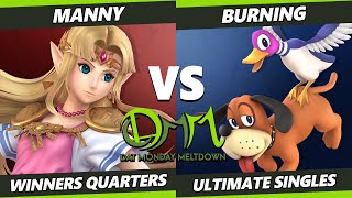 DAT Monday Meltdown 227 Winners Quarters  Manny Zelda Vs Burning Duck Hunt Simon SSBU Ultimate [upl. by Hnao10]