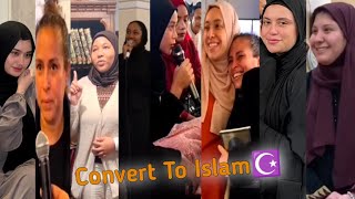 Many Western Women Accepting Islam  Convert to Islam  Revert To Islam  Emotional Shahada [upl. by Shermy]