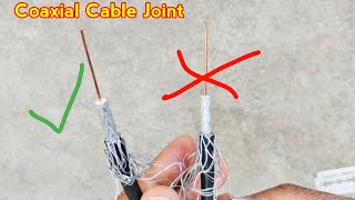 Awesome idea How to Connect Dish Tv Cable Joint Firmly  Coaxial Cable Joint  Diy [upl. by Eyllib]