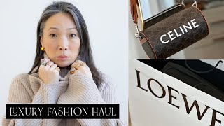 Huge Luxury Fashion Haul  Loewe  Celine [upl. by Hcab789]