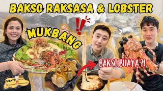 MUKBANG BAKSO RAKSASA amp LOBSTER SESUAI REQUEST BAOQI PADA KAGET SAMA PORSINYA SAMPAI KEKENYANGAN🤣 [upl. by Stalk]