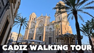 Cádiz Center Walking Tour Amazing Andalusie  Spain Europe 4K 2024 Relaxing walking [upl. by Bluh]