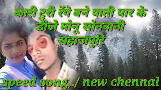 कारी टुरी रेगे बने पाती पार के DJ Monu sonwani speed song 2020 [upl. by Salomie]