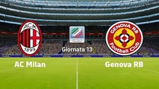 eFootball 2025  AC Milan vs Genoa  13ª giornata del Campionato di Serie A [upl. by Hairahcez]