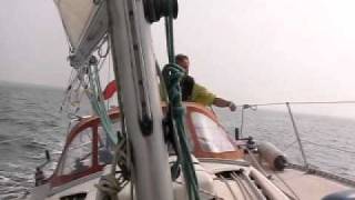 Swedish long keeler Lord Helmsman near Schiermonnikoog [upl. by Ahen]