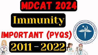 Immunity MDCAT Past papers  Immunity MDCAT Past papers 2011 to 2022 Most repeated MCQsmdcat2024 [upl. by Derna]