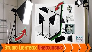 📽️ Neewer Photo Studio Kit unboxing and test reflector 45watt 5500K bulb greenscreen softbox [upl. by Arerrac]