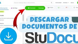 ✅🔥DESCARGAR TODOS Los DOCUMENTOS de STUDOCU GRATIS LEGALMENTE 🔥📚 2024 [upl. by Bryant]