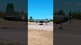 Austrian Air Force Pilatus PC7 taxiing at Tanagra Air Force base Greece austrianairforce [upl. by Atterahs]