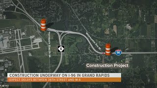 Major construction project underway on I96 in Grand Rapids near M6 [upl. by Laurene777]