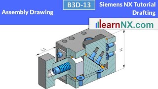 Siemens NX Tutorial  Assembly drawing [upl. by Campy141]