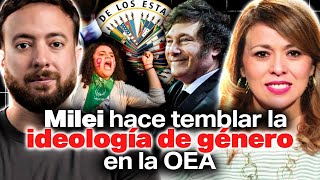 MILEI HACE TEMBLAR LA IDEOLOGÍA DE GÉNERO EN OEA  Agustín Laje con Neydy Casillas [upl. by Akener604]