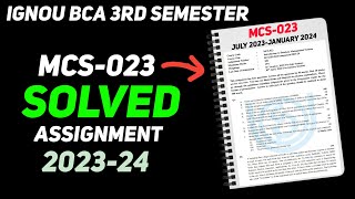 MCS023 Solved Assignment 202324 JulyJanuary  IGNOU BCA 3rd Semester [upl. by Aindrea525]