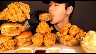 ASMR MUKBANG KFC FRIED CHICKEN amp CHICKEN SANDWICHES amp POPCORN CHICKEN amp MAC N CHEESE No Talking [upl. by Cheffetz]