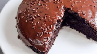 Eggless Chocolate Cake  Easy Eggless Chocolate Cake [upl. by Larimore]