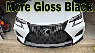 Lexus GsF Front Grill Gets Wrapped Gloss Black [upl. by Yruok504]