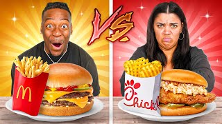 MCDONALDS VS CHICKFILA FOOD CHALLENGE [upl. by Felise]