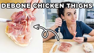 How to Debone Chicken Thighs the Easy Way [upl. by Dinerman985]