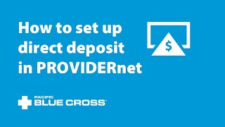 How to set up direct deposit in PROVIDERnet [upl. by Ariajay]