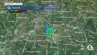 Large chemical fire in Akron shows up on radar [upl. by Malone]