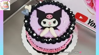 Pastel de Kuromi  KUROMI CAKE  torta de Kuromi [upl. by Aloysius]