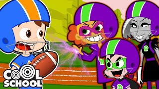 The Big Football Game w Drew Pendous 🏈 Cruel School vs Cool School 🏆 Cool School Cartons for Kids [upl. by Aicenet950]