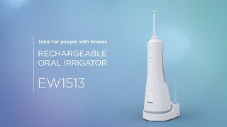 Panasonic Rechargeable Oral Irrigator EW1513W for Orthodontic Patients Oceania [upl. by Colleen]