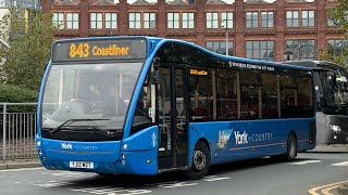 Very different  Transdev York 210 YJ12 MZT  Optare versa  Route 843 Coastliner [upl. by Eadrahc66]