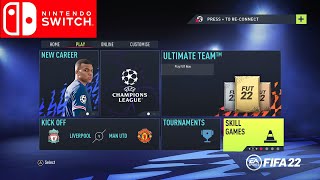 FIFA 22 Nintendo Switch wont have the volta football Menu Screens [upl. by Stewardson3]