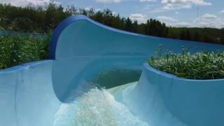 Kenosee Superslides Twister Waterslide POV Left Kenosee Lake SK [upl. by Najtsirk]