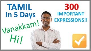 Learn Tamil in 5 Days  Conversation for Beginners [upl. by Nellda]