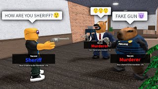 MM2 ROBLOX FUNNY MOMENTS FAKE SHERIFF [upl. by Eiramlirpa606]