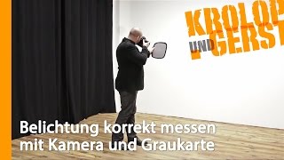 Belichtung korrekt messen mit Kamera und Graukarte 💡 QUICKTIP 💡 KrolopampGerst [upl. by Redlac790]