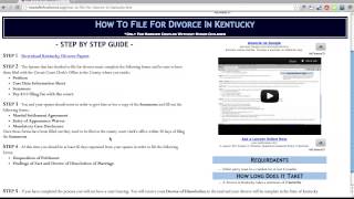 How to File For Divorce in Kentucky [upl. by Subocaj]