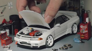 Nismo Custom Nissan Skyline R32 GTR Model Car Full Build Step by Step [upl. by Mientao]