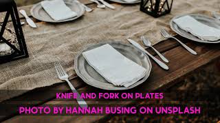 Knife and fork on plates eating sounds ROYALTY FREE TO USE SOUNDS [upl. by Dusa]