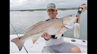 Catching INSHORE GIANTS near docks in Charleston South Carolina [upl. by Archibaldo752]