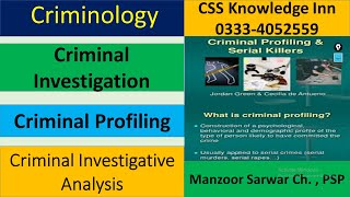 Criminal Profiling  Criminal Investigative Analysis [upl. by Noelopan]